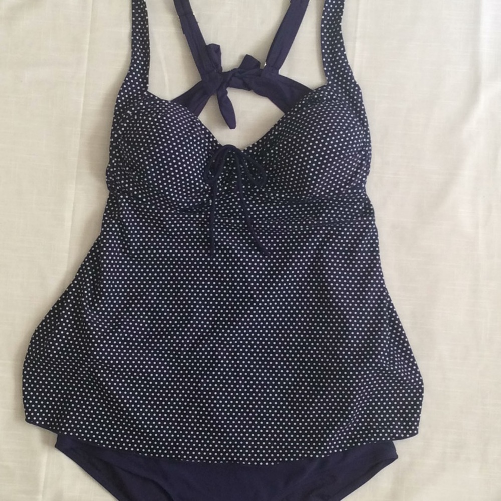 SOGNO D’ORO swimsuit 2 pc Esther tankini polka dot Italy Sz L